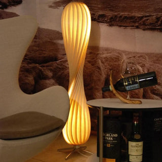 JIAR sculptural brown designer floor lamp – full view