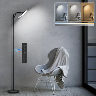NAVI black floor lamp – slim modern design view