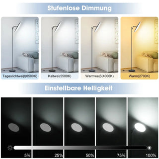 NAVI minimalist floor lamp – multi-position adjustment view