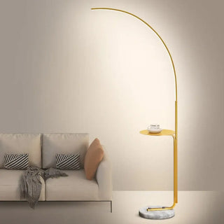 TAMIR Metal Floor Lamp with Integrated Shelf - matte finish close-up