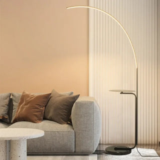 TAMIR Metal Floor Lamp with Integrated Shelf - ambient lighting