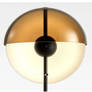 SPHERO Minimalist Black Floor Lamp Smoked Glass - lifestyle view