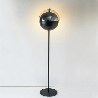 SPHERO Minimalist Black Floor Lamp Smoked Glass - ambient mood