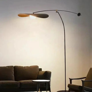 IRONILO modern black floor lamp – base and arm detail