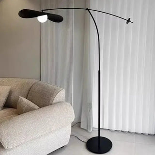 IRONILO black arc floor lamp – minimalist profile silhouette