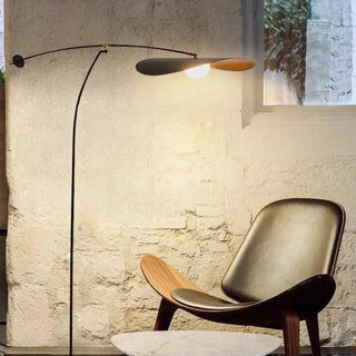 IRONILO black arc floor lamp – adjustable arm view