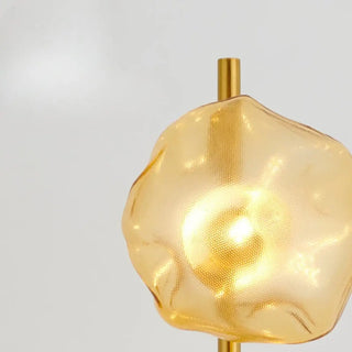 SUPREMETI Gold Metal Glass Globe Floor Lamp - lifestyle shot