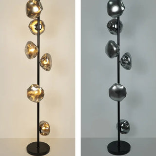 SUPREMETI gold glass globe floor lamp – evening ambient glow