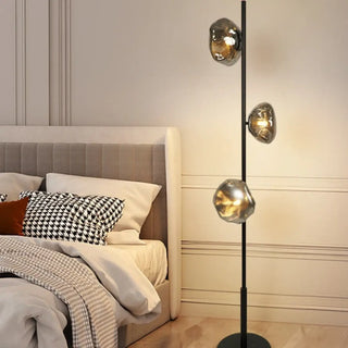 SUPREMETI Gold Metal Glass Globe Floor Lamp - ambient lighting