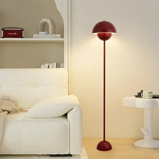 LEDIA Nordic mushroom colorful floor lamp – golden shiny view