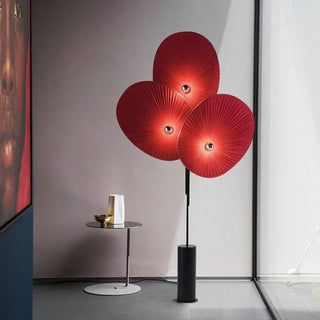 MOIDY modern red floor lamp – sculptural form view