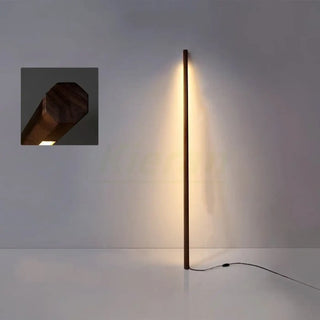 DARSIS wood ambient floor lamp – vertical silhouette detail