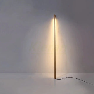 DARSIS modern vertical wood floor lamp – full view