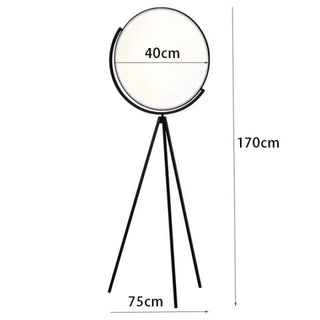 ORIGA original black tripod floor lamp – 40cm round head