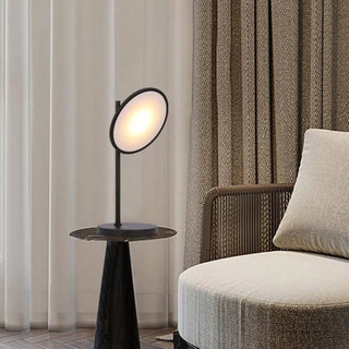 ORIU original black metal adjustable floor lamp – table position view