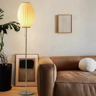 Nordic Pumpkin LED floor lamp – slender profile view