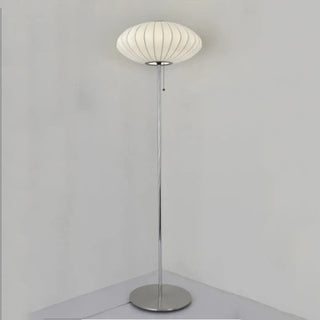 Nordic Pumpkin floor lamp – elegant slender lit view