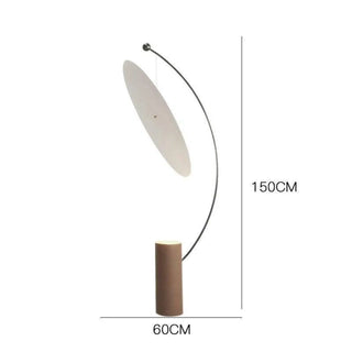 RONDY minimalist curved floor lamp – profile view