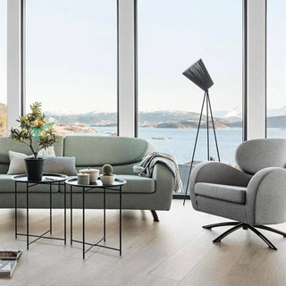 SCANDO Nordic floor lamp – in contemporary green sofa room
