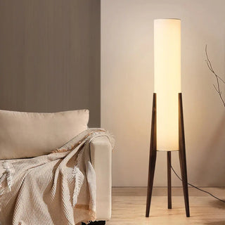 PLATAGA wood tripod floor lamp – second cylindrical view