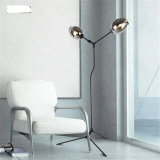 SOUFFLE Artisan Blown Glass Floor Lamp - front view