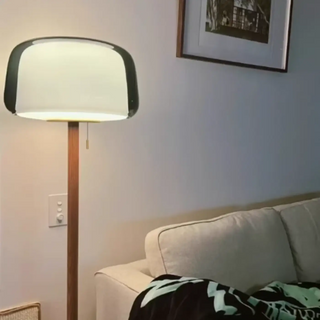 JIOOR glass floor lamp – in modern interior setting