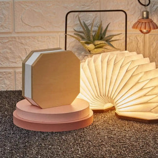 ACCORDION Sculptural Bedside Lamp - lifestyle bedroom setting