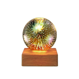 BOULA Spherical Opal Glass Table Lamp - on nightstand lifestyle