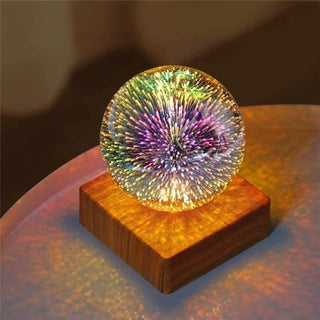 BOULA Spherical Opal Glass Table Lamp - front view