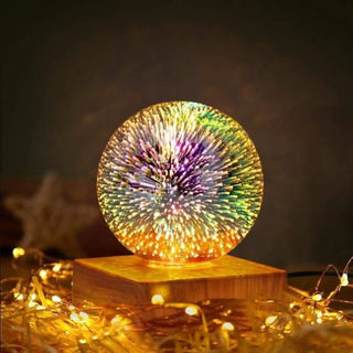BOULA Spherical Opal Glass Table Lamp - in modern bedroom