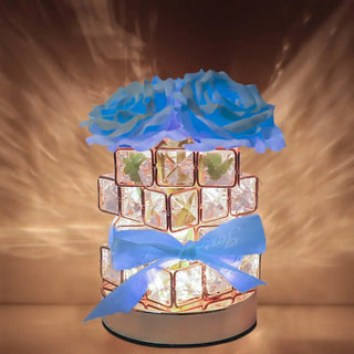 CRYROSIA Rose Bouquet Bedside Lamp - front view
