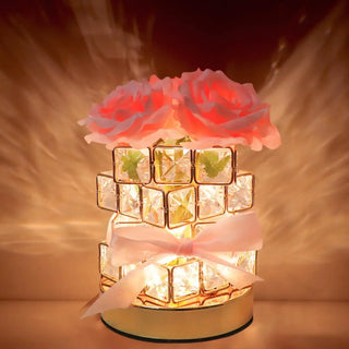CRYROSIA Rose Bouquet Lamp - floral petal detail