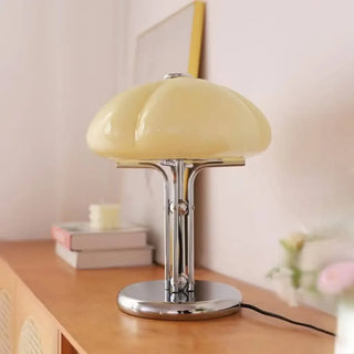 MEDIA Vintage Mushroom Glass Bedside Lamp – retro 70s design front view