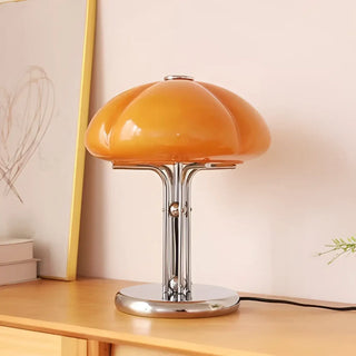 MEDIA mushroom bedside lamp – rounded glass retro silhouette