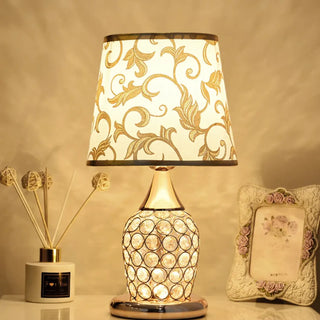 CHARLIE Crystal Vintage Bedside Lamp - light refraction effect