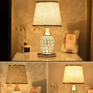 CHARLIE Crystal Vintage Bedside Lamp - styled bedroom setting