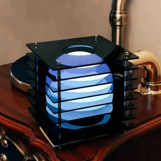 CUBIS Geometric Cube Lamp - shadow projections in bedroom