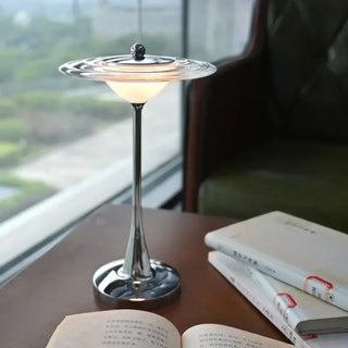 Decorative bedside table lamp, modern design with soft ambient reading light