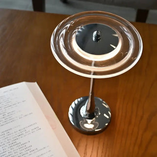 Designer decorative table lamp, warm ambient light for bedroom reading
