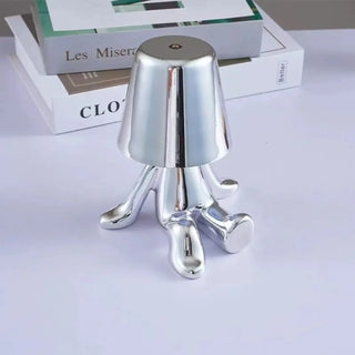 BUDDY Figurine Metallic Effect Bedside Lamp - collector style view
