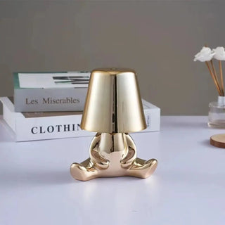 BUDDY Figurine Metallic Effect Bedside Lamp - figurine silhouette close-up