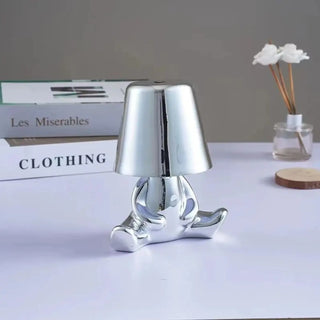 BUDDY Figurine Metallic Effect Bedside Lamp - reflection and glow