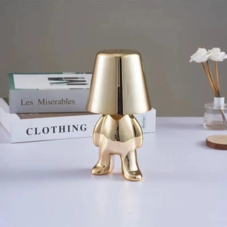 BUDDY Figurine Metallic Effect Bedside Lamp - front view