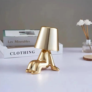 BUDDY Figurine Metallic Effect Bedside Lamp - side view
