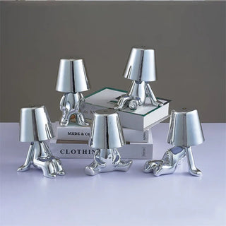 BUDDY Figurine Metallic Effect Bedside Lamp - lifestyle creative office