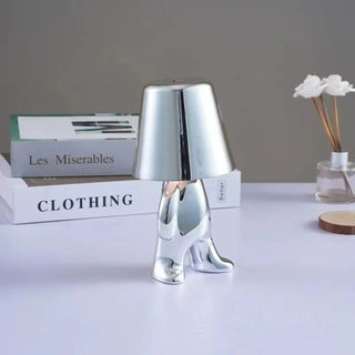 BUDDY Figurine Metallic Effect Bedside Lamp - metallic finish detail