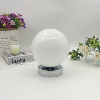 LANGE bedside lamp – glass texture light diffusion detail