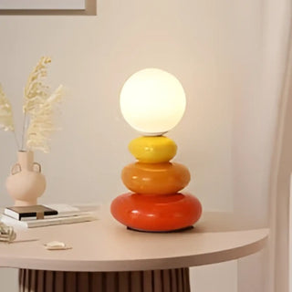 HESTIA bedside lamp – stacked pebble design detail