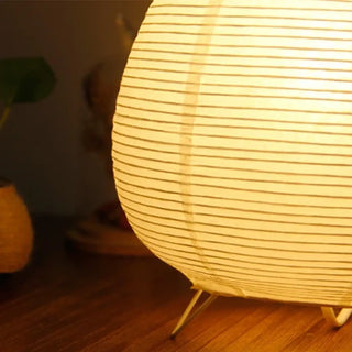 LANTERN bedside lamp – natural rice paper texture detail