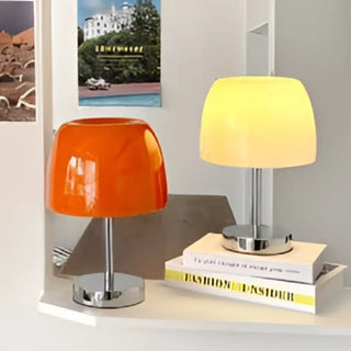 NORIA Bauhaus Glass Metal Bedside Lamp – Vintage Contemporary Design